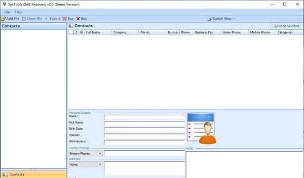 SysTools OAB Recovery