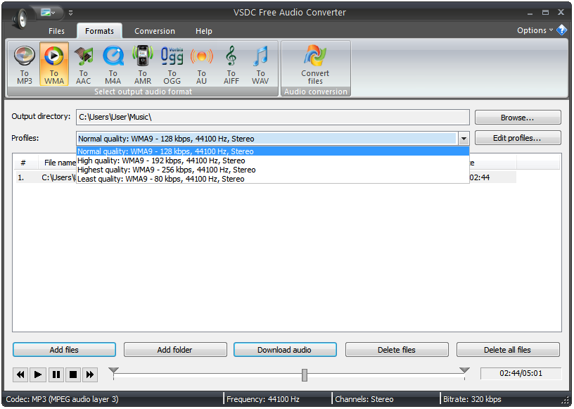 VSDC Free Audio Converter