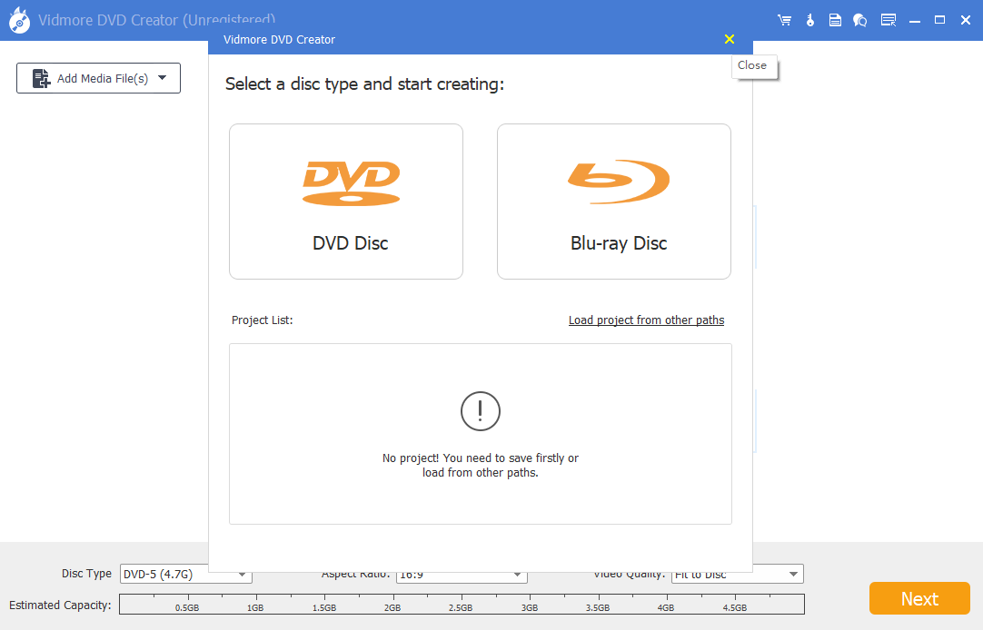 Vidmore DVD Creator