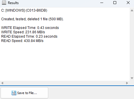 Vov Disk Benchmark
